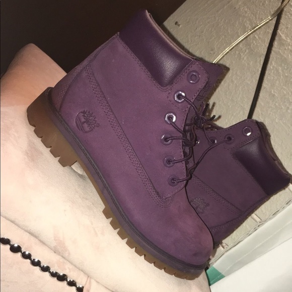 dark purple timberlands